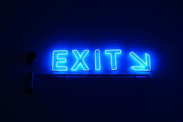 Exit sign