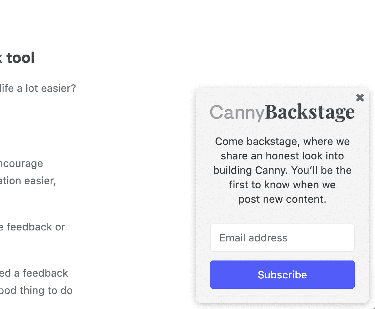 Cannyio Popup image