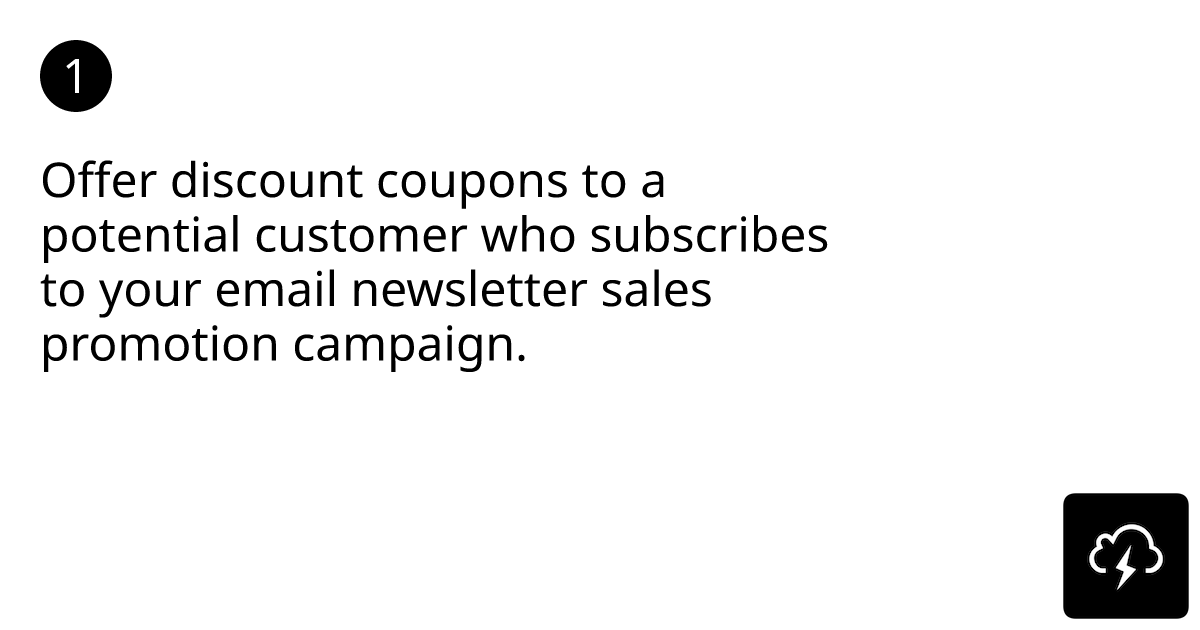 Offer discount coupons to a potential customer card