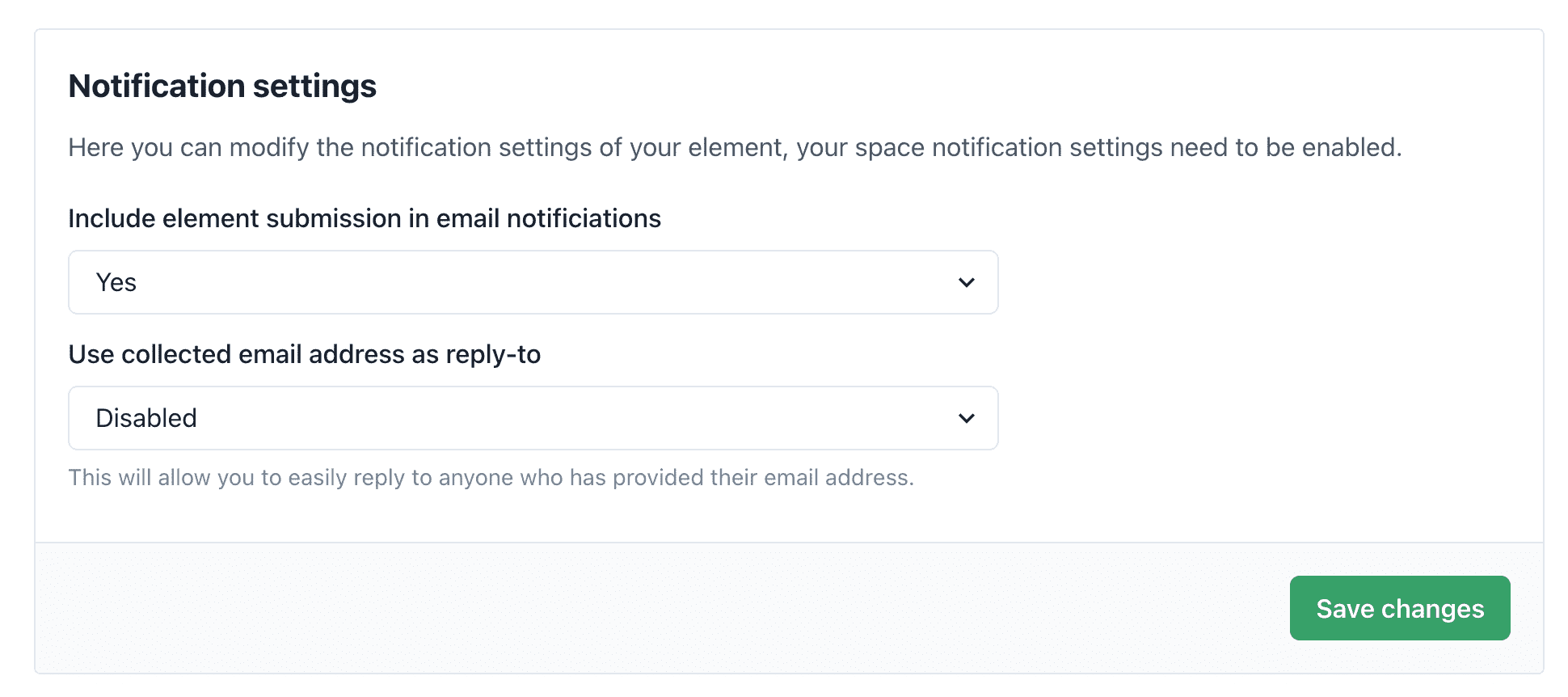 Embedery email settings