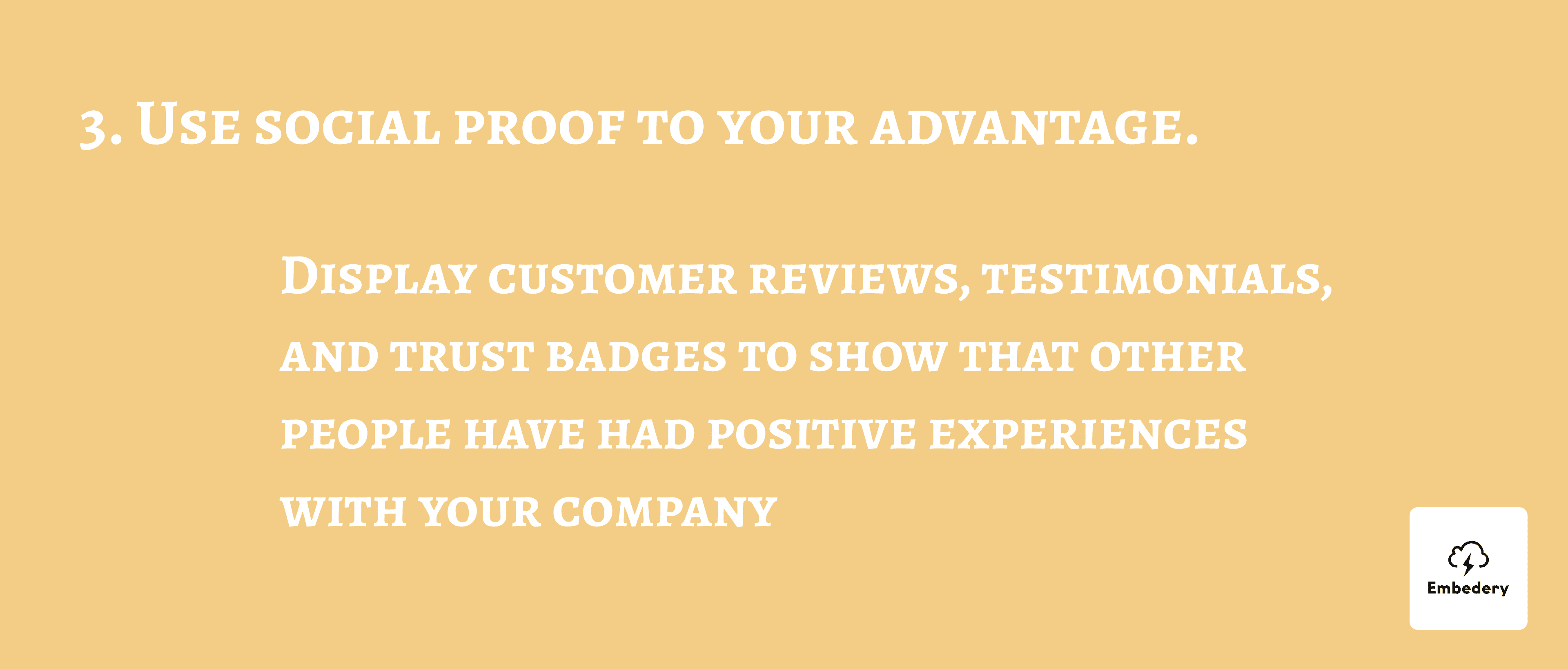 Use social proof to your advantage